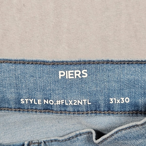 Mugsy Piers Jeans Mens 31x30 (Fits 31x28) Straight Leg Light Wash Denim Cropped - Picture 5 of 13